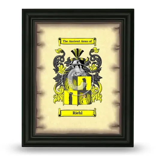 Riehl Coat of Arms Framed - Black