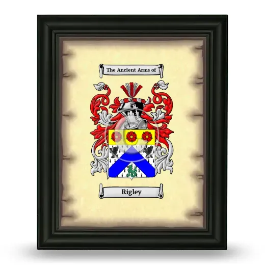 Rigley Coat of Arms Framed - Black