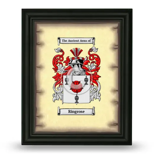 Ringrose Coat of Arms Framed - Black