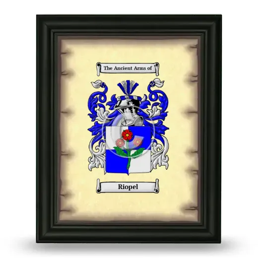 Riopel Coat of Arms Framed - Black