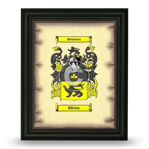 Ritten Coat of Arms Framed - Black