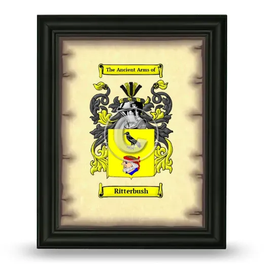 Ritterbush Coat of Arms Framed - Black