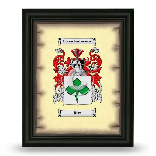 Ritz Coat of Arms Framed - Black