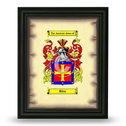 Riva Coat of Arms Framed - Black