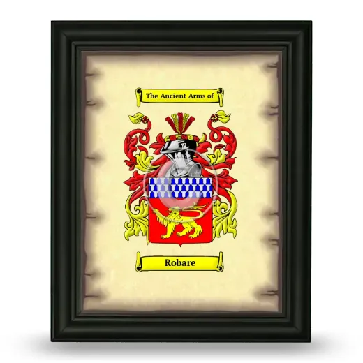 Robare Coat of Arms Framed - Black