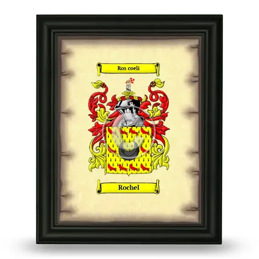 Rochel Coat of Arms Framed - Black