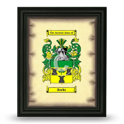 Rocks Coat of Arms Framed - Black