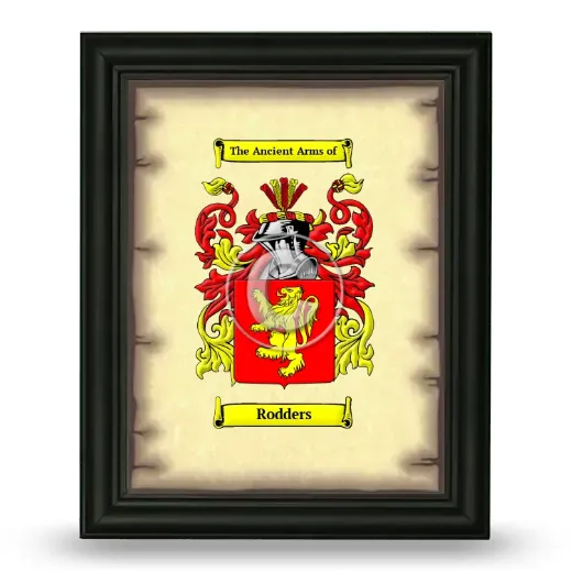 Rodders Coat of Arms Framed - Black