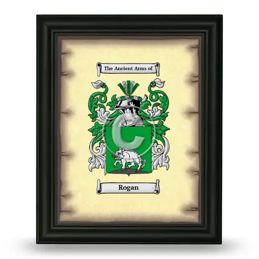 Rogan Coat of Arms Framed - Black