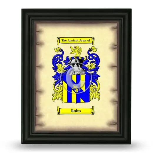 Rohn Coat of Arms Framed - Black