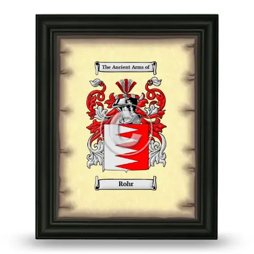 Rohr Coat of Arms Framed - Black