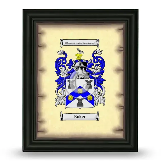 Roker Coat of Arms Framed - Black