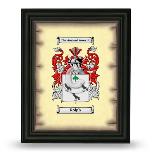 Rolph Coat of Arms Framed - Black