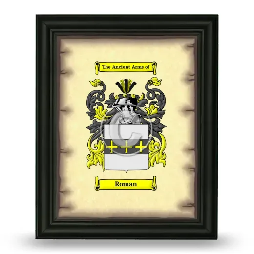 Roman Coat of Arms Framed - Black