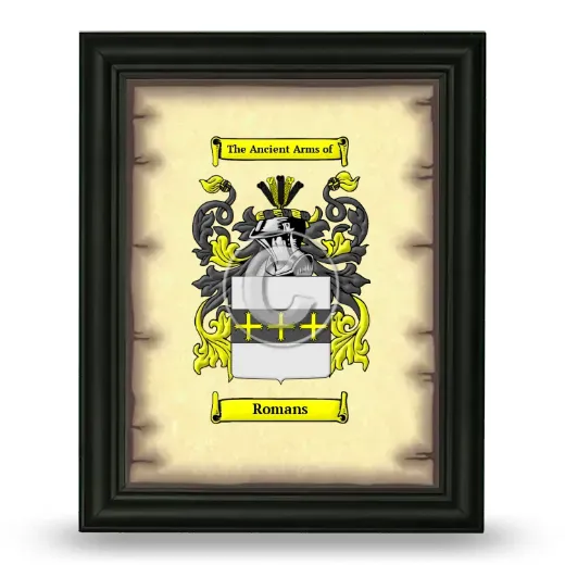 Romans Coat of Arms Framed - Black