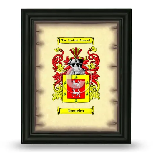 Romeiro Coat of Arms Framed - Black