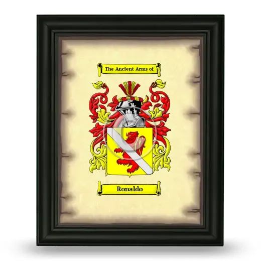 Ronaldo Coat of Arms Framed - Black