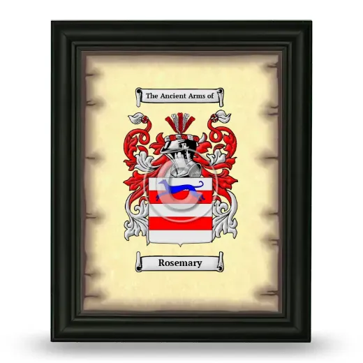 Rosemary Coat of Arms Framed - Black