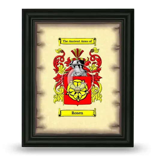 Rosen Coat of Arms Framed - Black