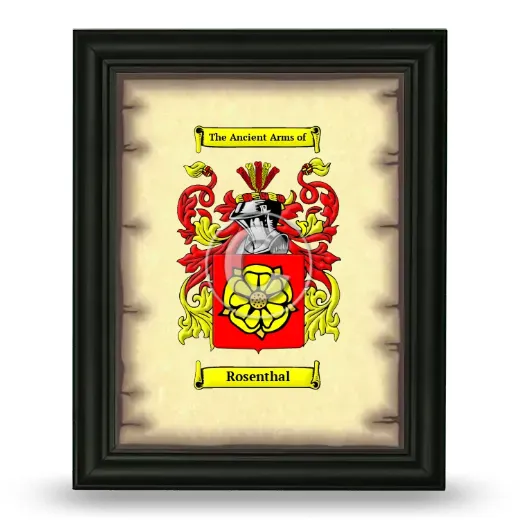 Rosenthal Coat of Arms Framed - Black