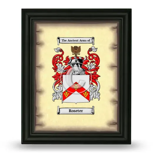 Roseter Coat of Arms Framed - Black