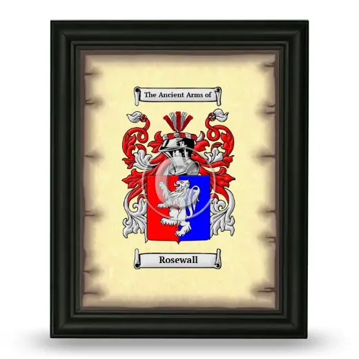 Rosewall Coat of Arms Framed - Black