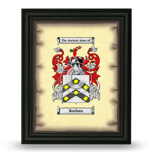 Roshan Coat of Arms Framed - Black