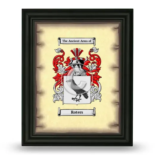 Roters Coat of Arms Framed - Black
