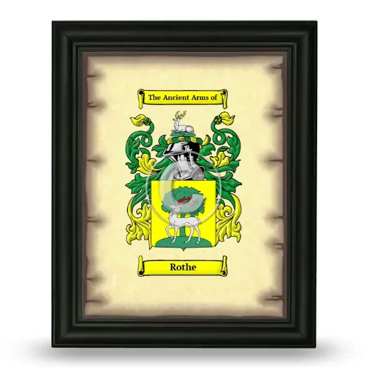 Rothe Coat of Arms Framed - Black