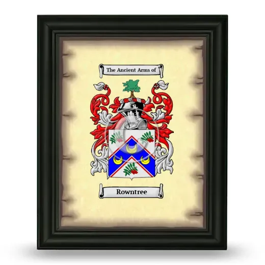 Rowntree Coat of Arms Framed - Black