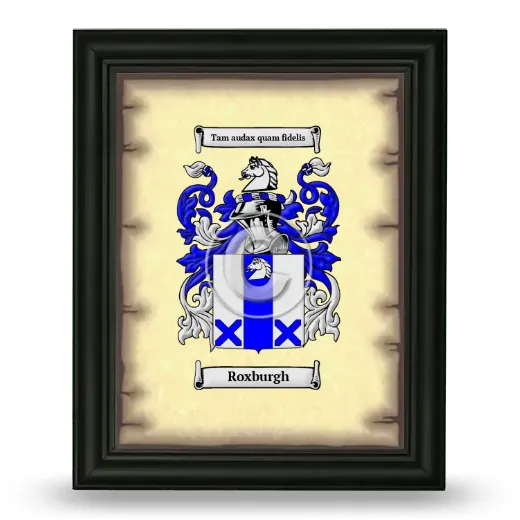 Roxburgh Coat of Arms Framed - Black