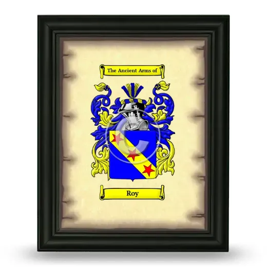 Roy Coat of Arms Framed - Black