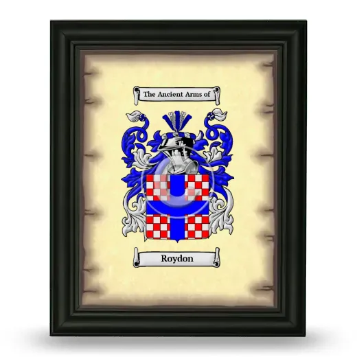 Roydon Coat of Arms Framed - Black