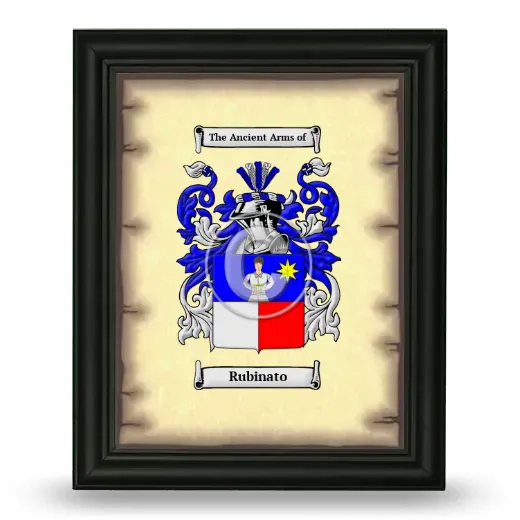 Rubinato Coat of Arms Framed - Black