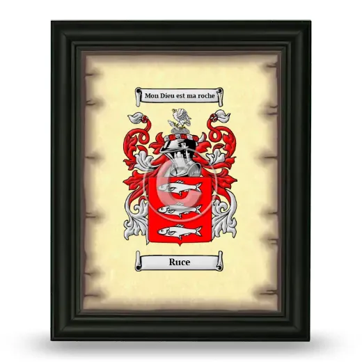 Ruce Coat of Arms Framed - Black