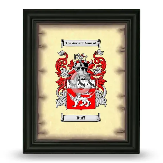 Ruff Coat of Arms Framed - Black