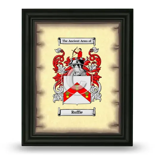 Ruffie Coat of Arms Framed - Black