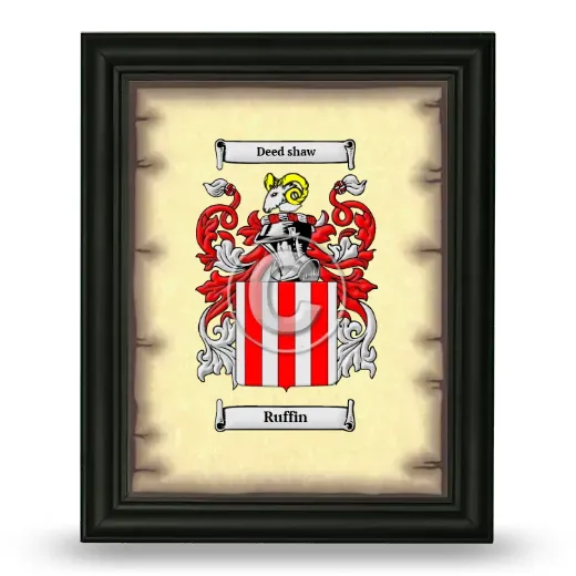 Ruffin Coat of Arms Framed - Black