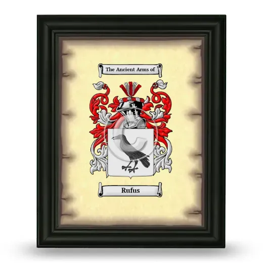 Rufus Coat of Arms Framed - Black