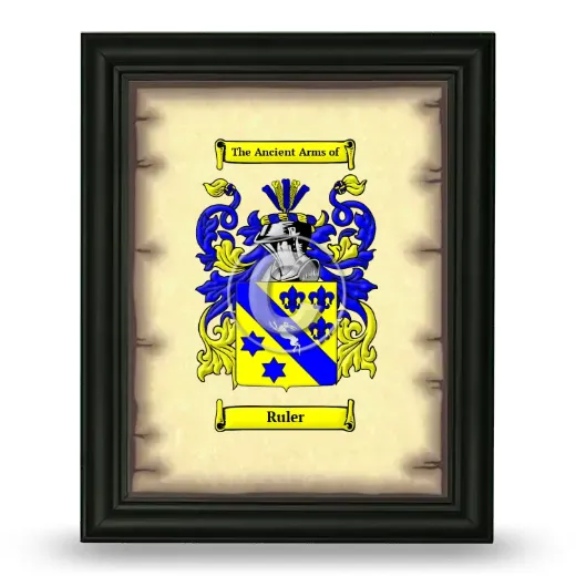 Ruler Coat of Arms Framed - Black