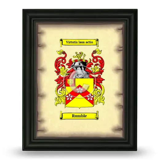 Rumble Coat of Arms Framed - Black