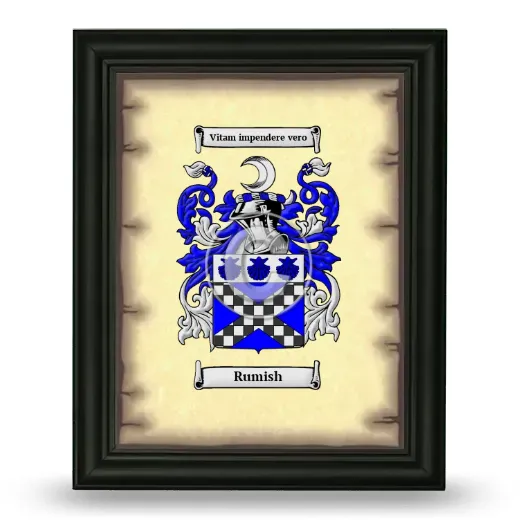 Rumish Coat of Arms Framed - Black