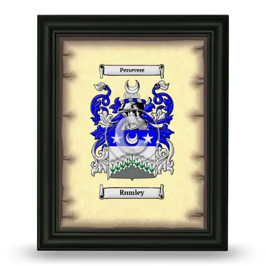 Rumley Coat of Arms Framed - Black