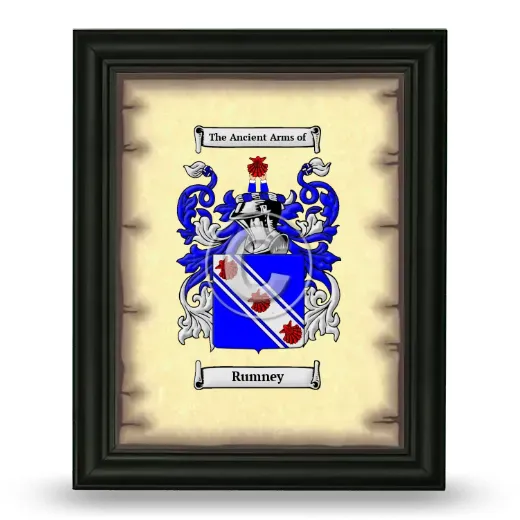 Rumney Coat of Arms Framed - Black