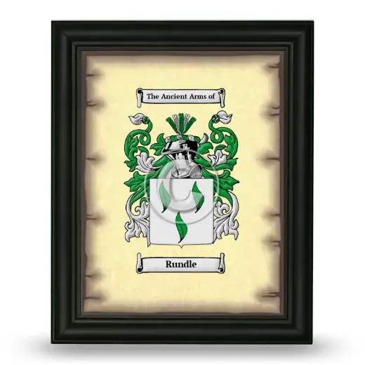 Rundle Coat of Arms Framed - Black