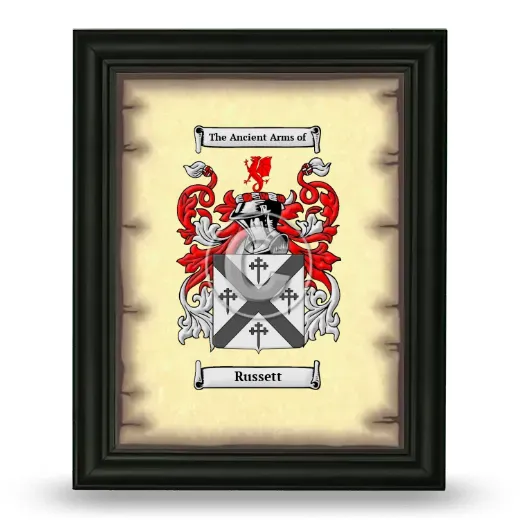 Russett Coat of Arms Framed - Black