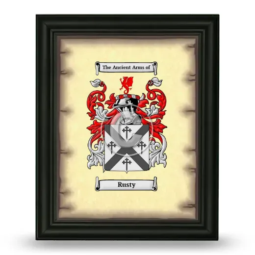 Rusty Coat of Arms Framed - Black