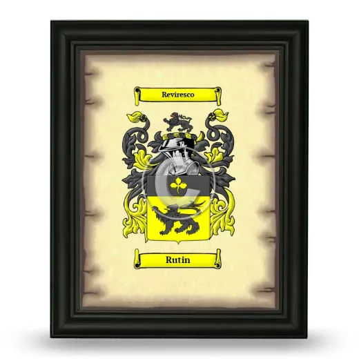 Rutin Coat of Arms Framed - Black