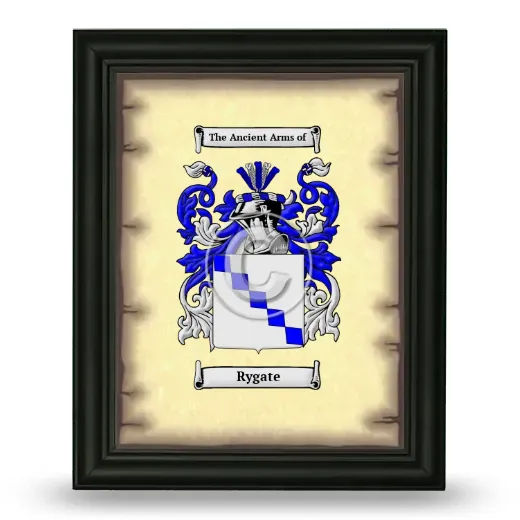 Rygate Coat of Arms Framed - Black