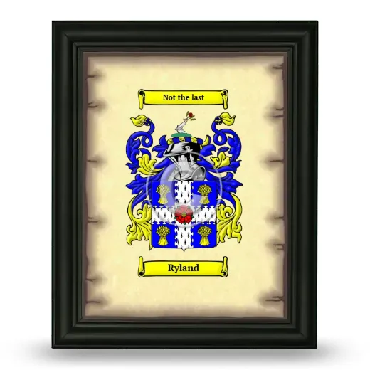 Ryland Coat of Arms Framed - Black